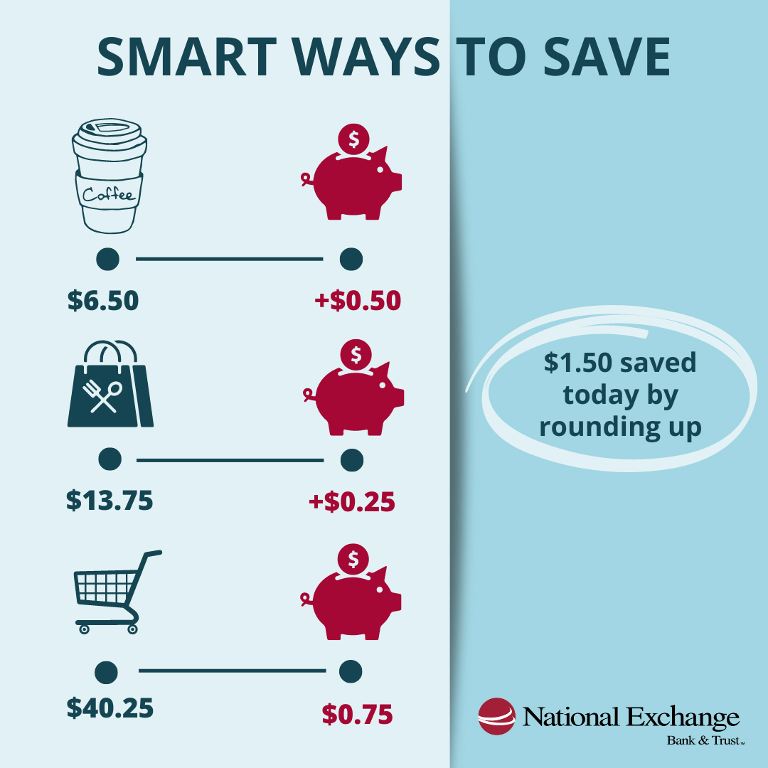 round up to savings graphic