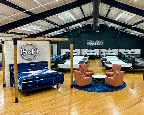 Angle 2 of Mattress and Furniture Showroom After Construction