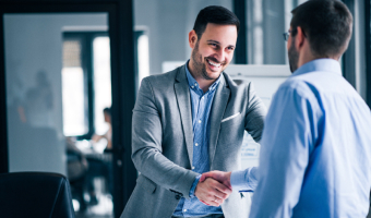 two business men shaking hands